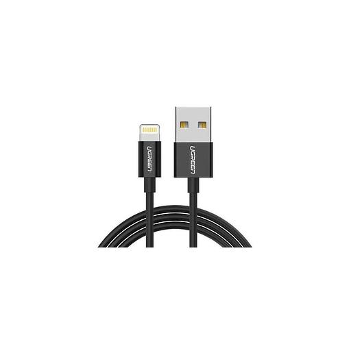 Кабель UGREEN US155, Lightning (m) - USB (m), 1м, MFI, 2.4A, черный [80822] фото 1