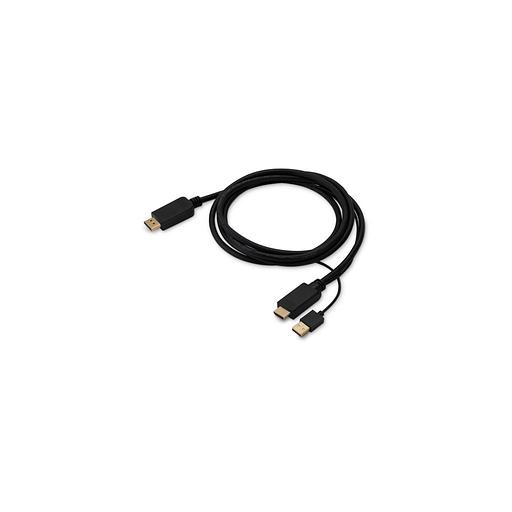 Кабель аудио-видео Buro HDMI (m) - DisplayPort (m), 2м, GOLD, черный [hdmi-dp-2m] фото 1