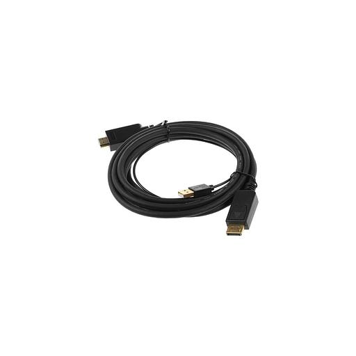 Кабель аудио-видео Buro HDMI (m) - DisplayPort (m), 3м, GOLD, черный [hdmi-dp-3m] фото 1