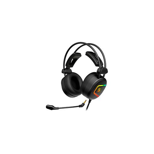 Гарнитура игровая A4TECH Bloody MC750, для компьютера, мониторные, проводные, черный [mc750 black] фото 1