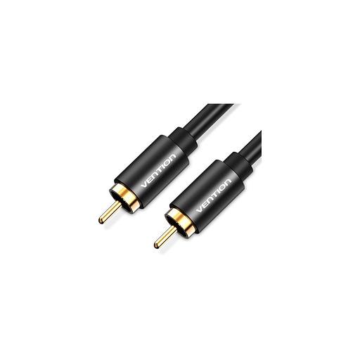 Кабель аудио VENTION VAB-R09-B200, 1хRCA (m) - 1хRCA (m), 2м, GOLD, черный фото 1