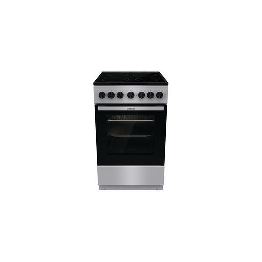 Электрическая плита Gorenje GEC5B20SG, стеклокерамика, инфракрасная, без крышки, серебристый фото 1