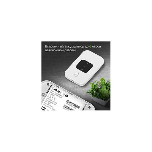 Модем Digma Mobile Wi-Fi DMW1880 3G/4G, внешний, белый [dmw1880wh] фото 1
