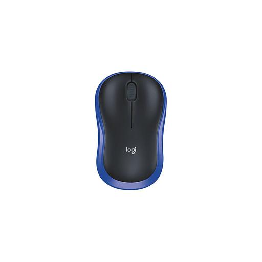 Мышь беспроводная Logitech M185, радио, оптическая, USB, 1000dpi, черный и синий [910-002236] фото 1