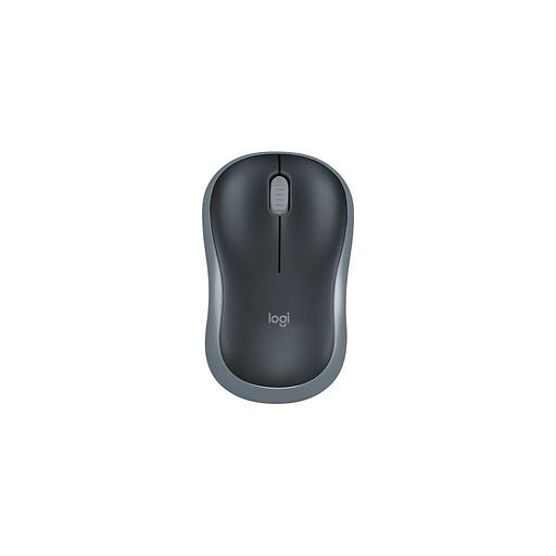 Мышь беспроводная Logitech M185, радио, оптическая, USB, 1000dpi, черный и серый [910-002235] фото 1
