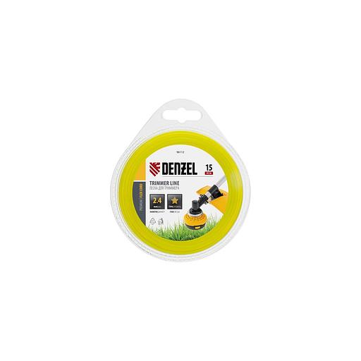 Леска для садовых триммеров DENZEL 96112, 2.4мм, 15м фото 1