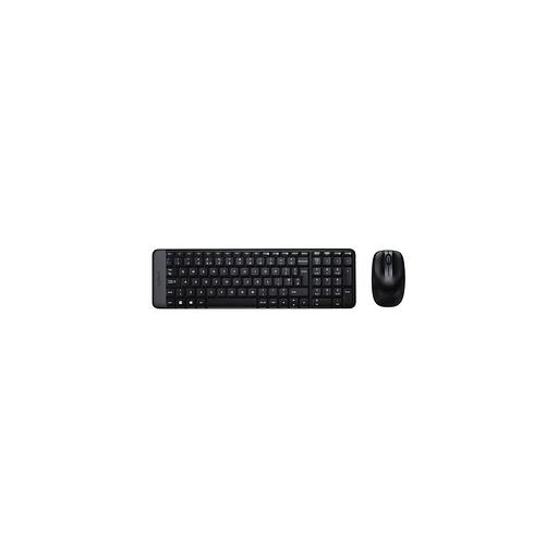 Комплект (клавиатура+мышь) Logitech MK220, USB, беспроводной, с гравировкой, черный [920-003161] фото 1