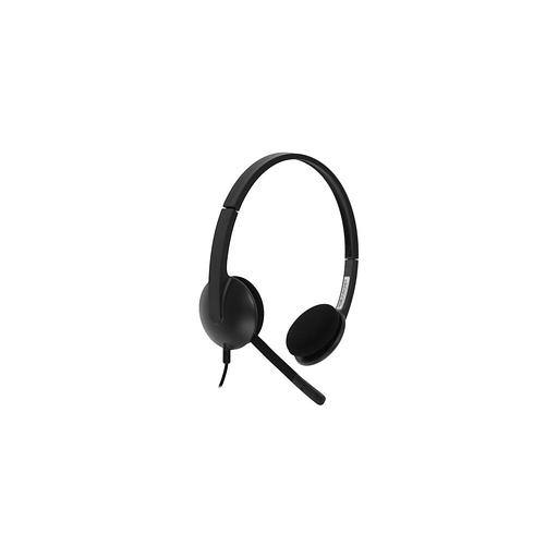 Гарнитура Logitech H340, для контактных центров, накладные, проводные, черный [981-000509] фото 1