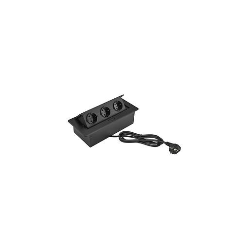 Розетка Cactus CS-SOCKET-EU3-BK, для столешницы, черный фото 1