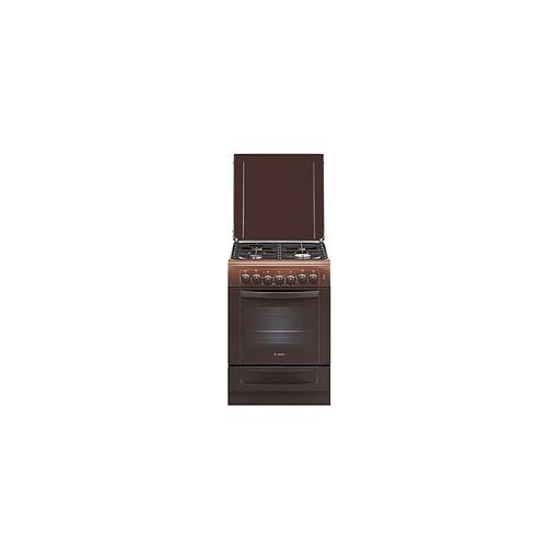 Газовая плита GEFEST ПГЭ 6102-02 0301, электрическая духовка, металлическая крышка, чугун, коричневый фото 1