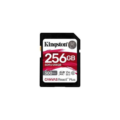 Карта памяти SDXC UHS-II U3 Kingston Canvas React Plus 256 ГБ, 300 МБ/с, 90X, Class 10, SDR2/256GB, 1 шт., без адаптера фото 1