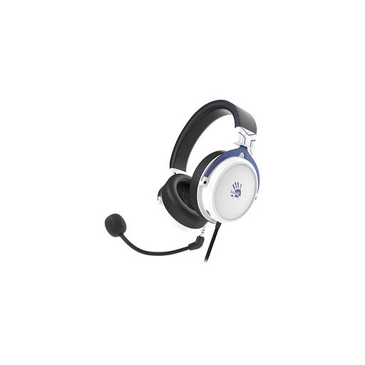 Гарнитура игровая A4TECH Bloody M590i, для компьютера и игровых консолей, мониторные, проводные USB/3,5 мм, синий / белый [m590i sports navy] фото 1