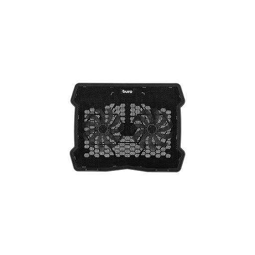 Подставка для ноутбука Buro BU-LCP150-B213, 15", 335х265х22 мм, 1хUSB, вентиляторы 2 х 140 мм, 480г, черный фото 1
