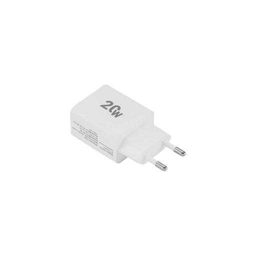 Сетевое зарядное устройство Digma DGW2D, USB-A, USB-C, 20Вт, 3A, белый [dgw2d0f110wh] фото 1