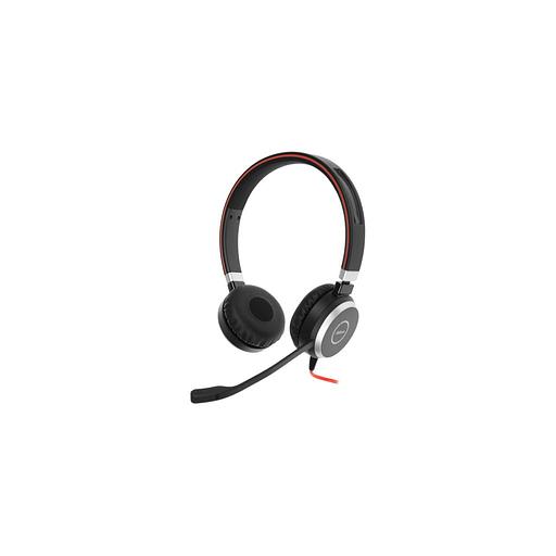 Гарнитура Jabra Evolve 40 UC Duo, для контактных центров, накладные, проводные, черный [6399-829-209] фото 1