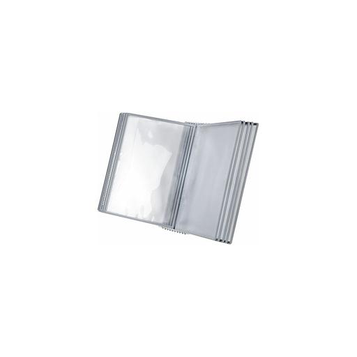 Демосистема для демонстрационных панелей STAFF 238217 настенная, 10 панелей A4, пластик/металл, серый фото 1