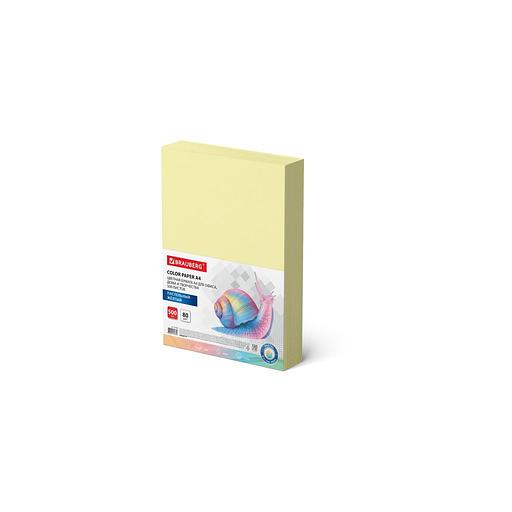 Бумага BRAUBERG Standard 115220, A4, офисная, 500л, 80г/м2, желтый, фактура гладкая фото 1