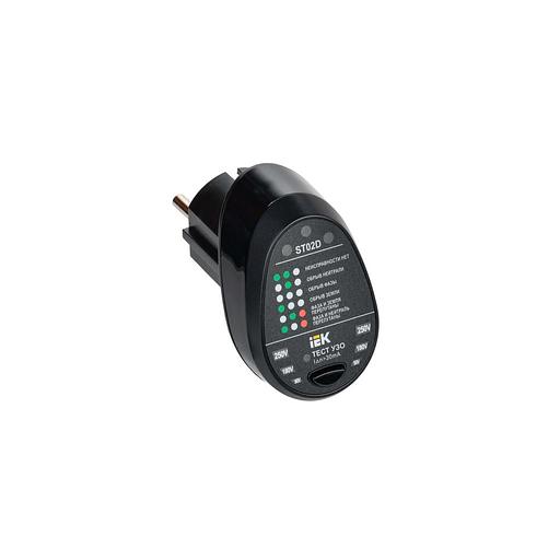 Тестер розеток IEK ARMA2L 5 ST02D черный [a2l5-st14-02] фото 1