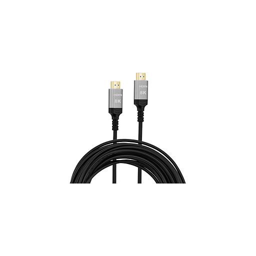 Кабель аудио-видео Digma HDMI 2.1 AOC, HDMI (m) - HDMI (m), ver 2.1, 30м, GOLD, черный [hdmi-aoc2.1-30] фото 1