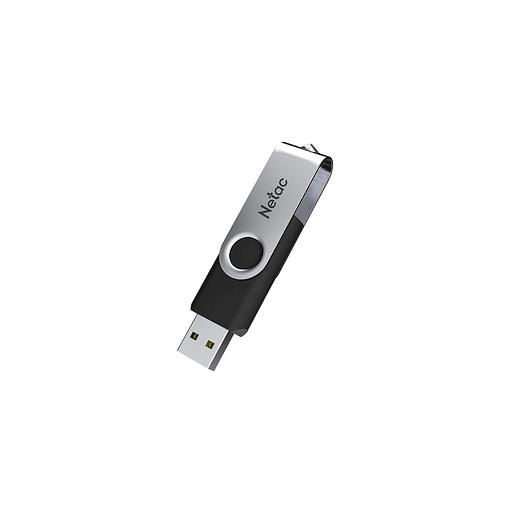 Флешка USB NETAC U505 16ГБ, USB3.0, черный и серебристый [nt03u505n-016g-30bk] фото 1