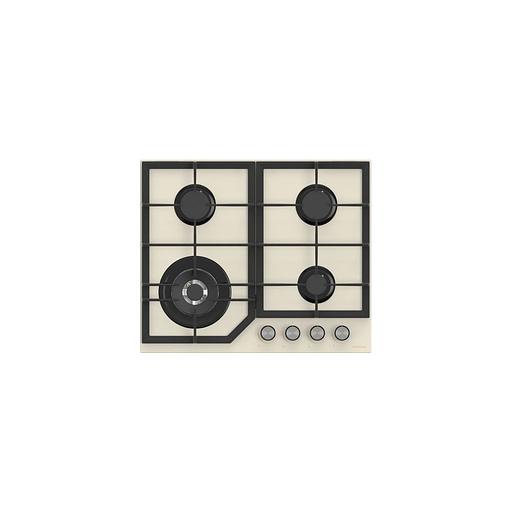 Газовая варочная панель Darina ER4 BGC 341 08 Bg, 4 конфорки, закаленное стекло, бежевый фото 1