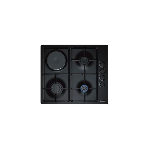 Комбинированная варочная панель Bosch PBY6C6B62O, 4 конфорки, эмалированная сталь, черный фото 1