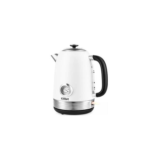 Чайник электрический KitFort КТ-6603, 2200Вт, белый фото 1