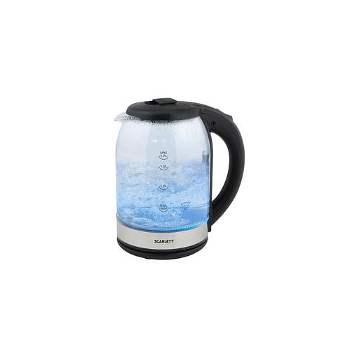 Чайник электрический Scarlett SC-EK27G10, 1800Вт, прозрачный и черный фото 1