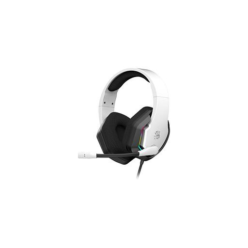 Гарнитура игровая A4TECH Bloody G260p, для компьютера, мониторные, проводные, белый / черный фото 1