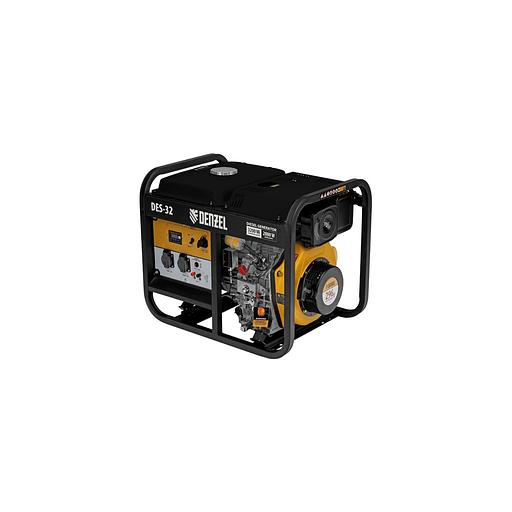 Дизельный генератор DENZEL DES-32, 220/12 В, 3.2кВт [94411] фото 1