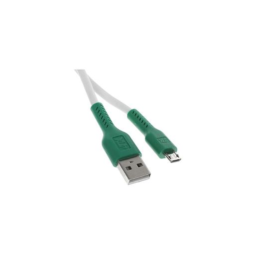 Кабель GREENCONNECT 4PH-R90067, micro USB (m) - USB (m), 1м, 2A, зеленый / белый фото 1