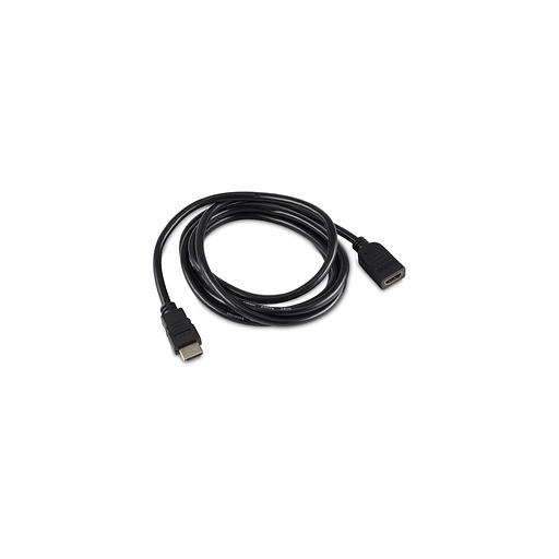 Кабель-удлинитель аудио-видео Buro HDMI (m) - HDMI (f), ver 2.0, 2м, GOLD, черный [bu-hdmi2.0-extnd-2m] фото 1