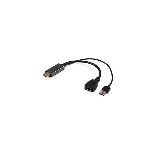 Переходник Buro HDMI (m) - DisplayPort (f), ver 1.4, черный [bu-hdmi(m)-dp(f)] фото 1
