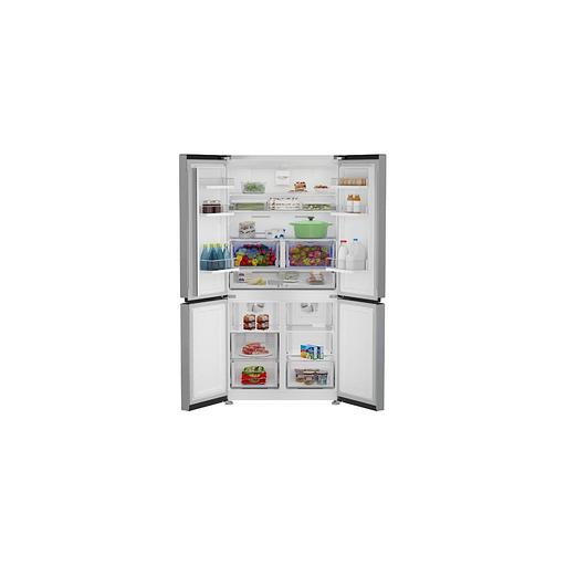 Холодильник трехкамерный HOTPOINT HFP4 625I X Side by Side, инверторный нержавеющая сталь/серебристый фото 1