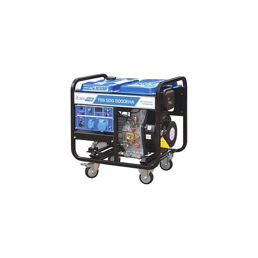 Дизельный генератор ТСС SDG 5000EHA, 220 В, 5.5кВт, на колёсах с АКБ [077012] фото 1