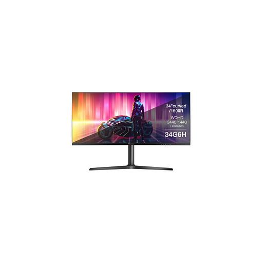 34" Монитор Hisense 34G6H, 3440x1440, VA, 165Гц, 2хHDMI, 1хDP, изогнутый, черный фото 1
