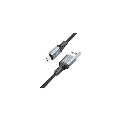 Кабель Hoco X86 Micro Spear, micro USB (m) - USB (m), 1м, 2.4A, черный фото 1