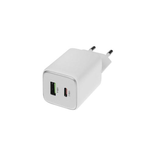 Сетевое зарядное устройство Hoco N41 Almighty White, USB-A, USB-C, 20Вт, 3A, белый фото 1