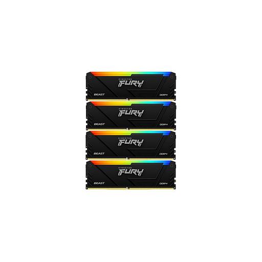 Оперативная память Kingston Fury Beast KF436C17BB2AK4/32 DDR4 - 4x 8ГБ 3600МГц, DIMM, Ret фото 1