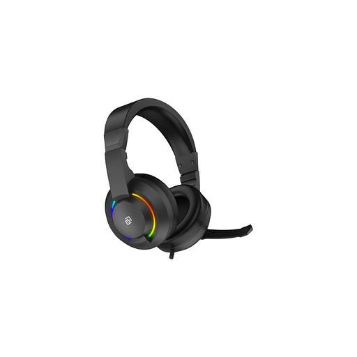 Гарнитура игровая Oklick HS-L315G, для компьютера, накладные, проводные USB/3,5 мм, черный [2007552] фото 1