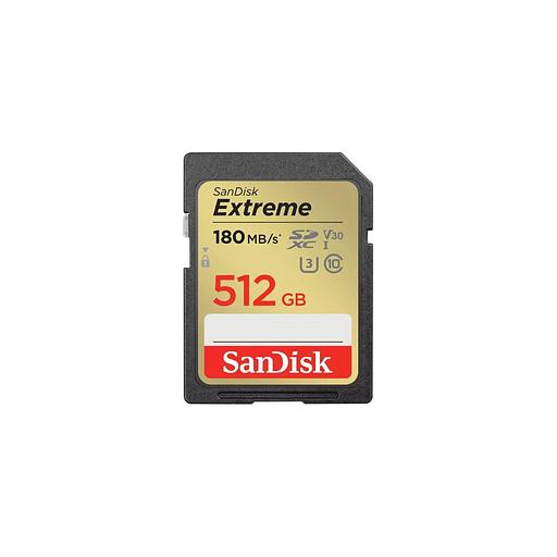 Карта памяти SDXC UHS-I U3 Sandisk Extreme 512 ГБ, 180 МБ/с, Class 10, SDSDXVV-512G-GNCIN, 1 шт. фото 1