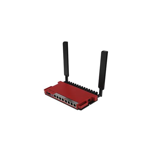 Wi-Fi роутер MIKROTIK L009UiGS-2HaxD-IN, Wi-Fi 6, AX600, 2.4ГГц, 8 LAN, 1xSFP, красный фото 1