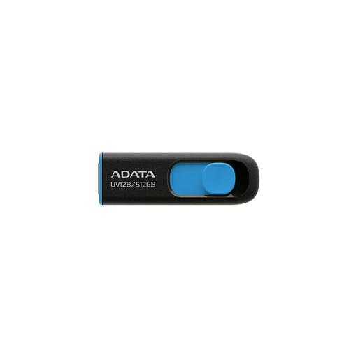 Флешка USB A-Data DashDrive UV128 512ГБ, USB3.0, черный и синий [auv128-512g-rbe] фото 1