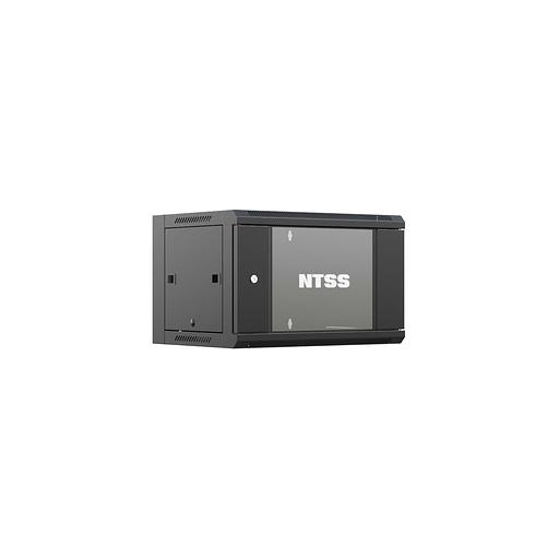 Шкаф коммутационный NTSS NTSS-W9U6060GS-BL настенный, стеклянная передняя дверь, 9U, 570x500x600 мм фото 1