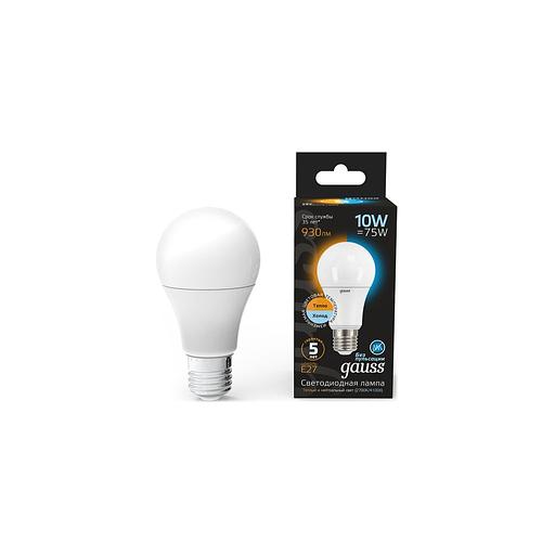 Лампа LED GAUSS E27, груша, 10Вт, A60, 10 шт. [102502110-t] фото 1