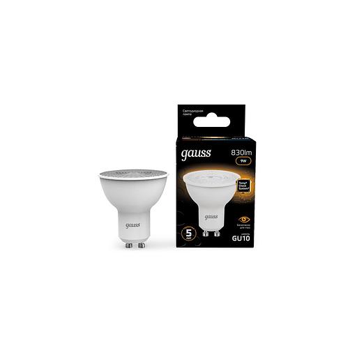 Лампа LED GAUSS GU10, рефлектор, 9Вт, 101506109, 10 шт. фото 1