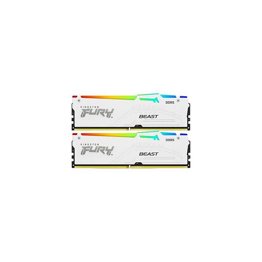 Оперативная память Kingston Fury Beast White Expo KF560C36BWEAK2-64 DDR5 - 2x 32ГБ 6000МГц, DIMM, White, Ret фото 1
