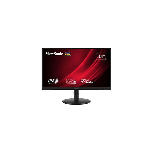 23.8" Монитор ViewSonic VA2408-HDJ, 1920x1080, IPS, 100Гц, 1хHDMI, 1хDP, черный фото 1