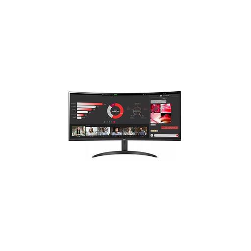 34" Монитор LG UltraWide 34WR50QK-B, 3440x1440, VA, 100Гц, 2хHDMI, 1хDP, изогнутый, черный [34wr50qk-b.aruz] фото 1