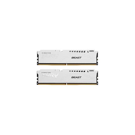 Оперативная память Kingston Fury Beast KF564C32BWEK2-64 DDR5 - 2x 32ГБ 6400МГц, DIMM, White, Ret фото 1